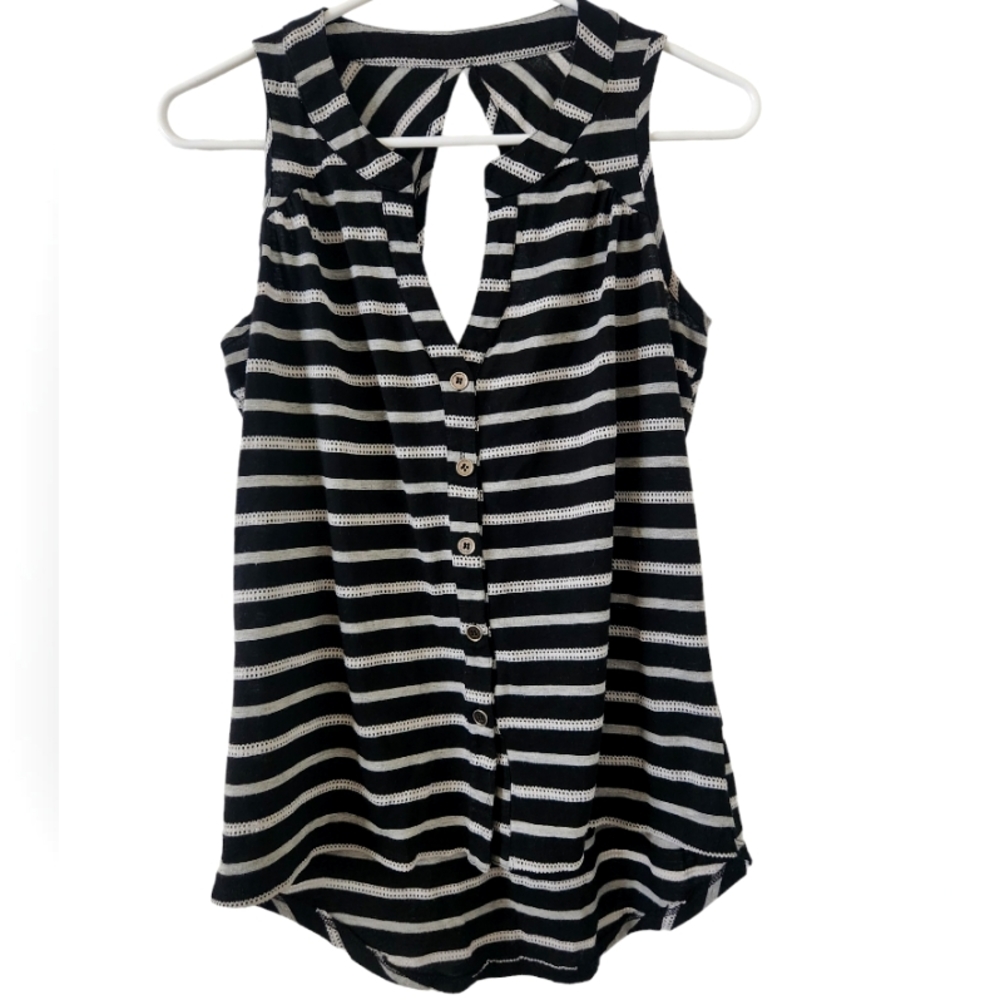 Black and Gray Sleeveless top